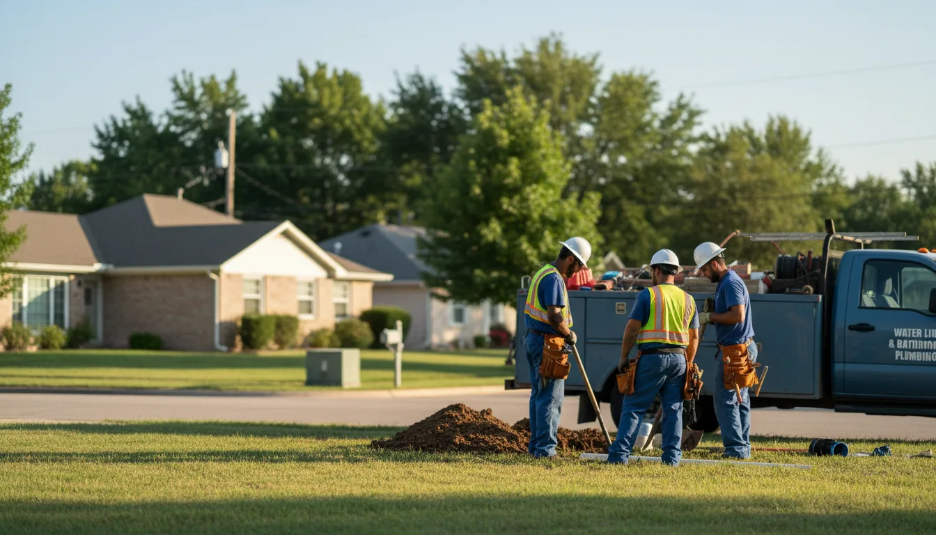 Residential water line and bathroom plumbing service in Avon, IL